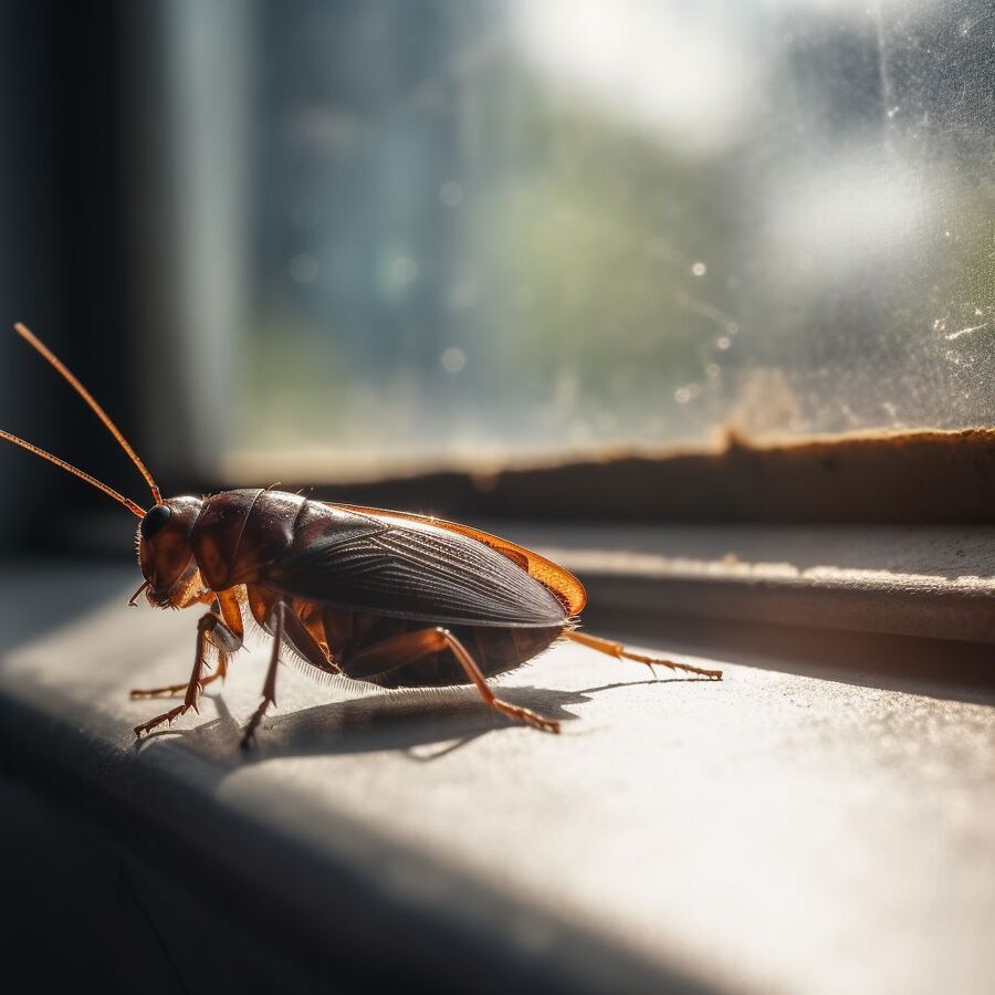 blatte et cafard dans la salle de bain