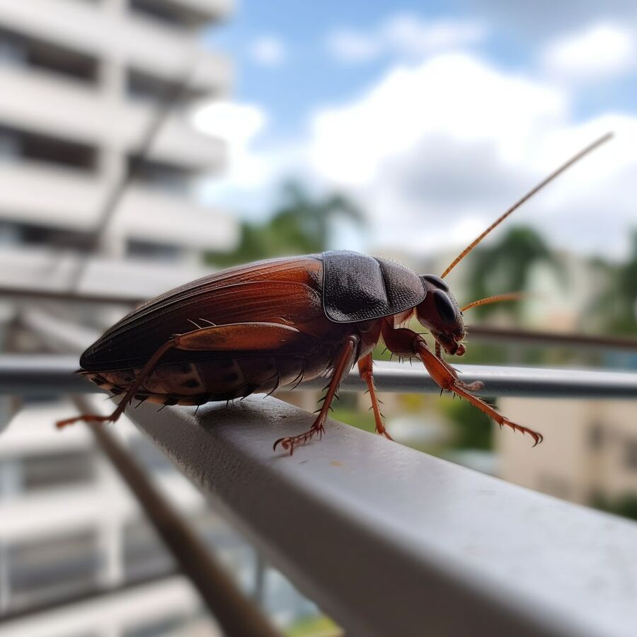 blatte et cafard dans la salle de bain