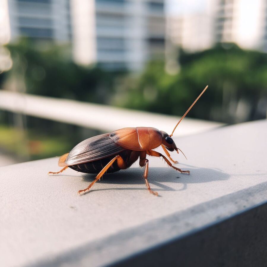blatte et cafard dans la salle de bain