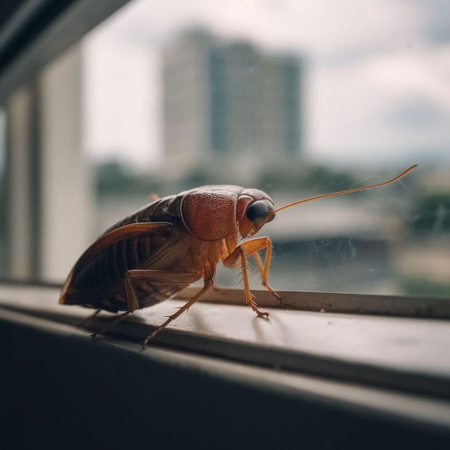 blatte et cafard dans la salle de bain