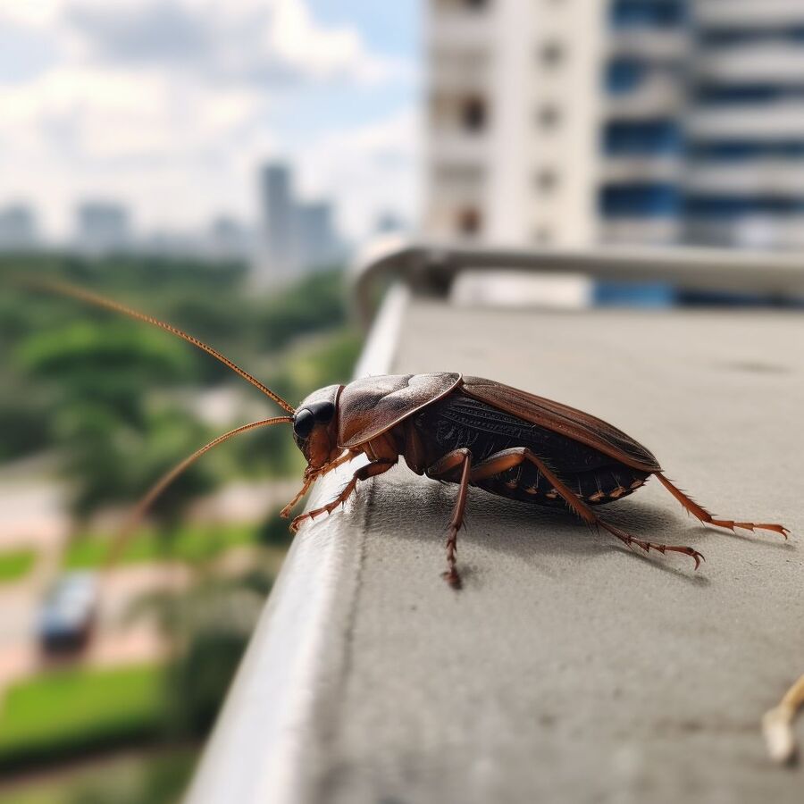 blatte et cafard dans la salle de bain