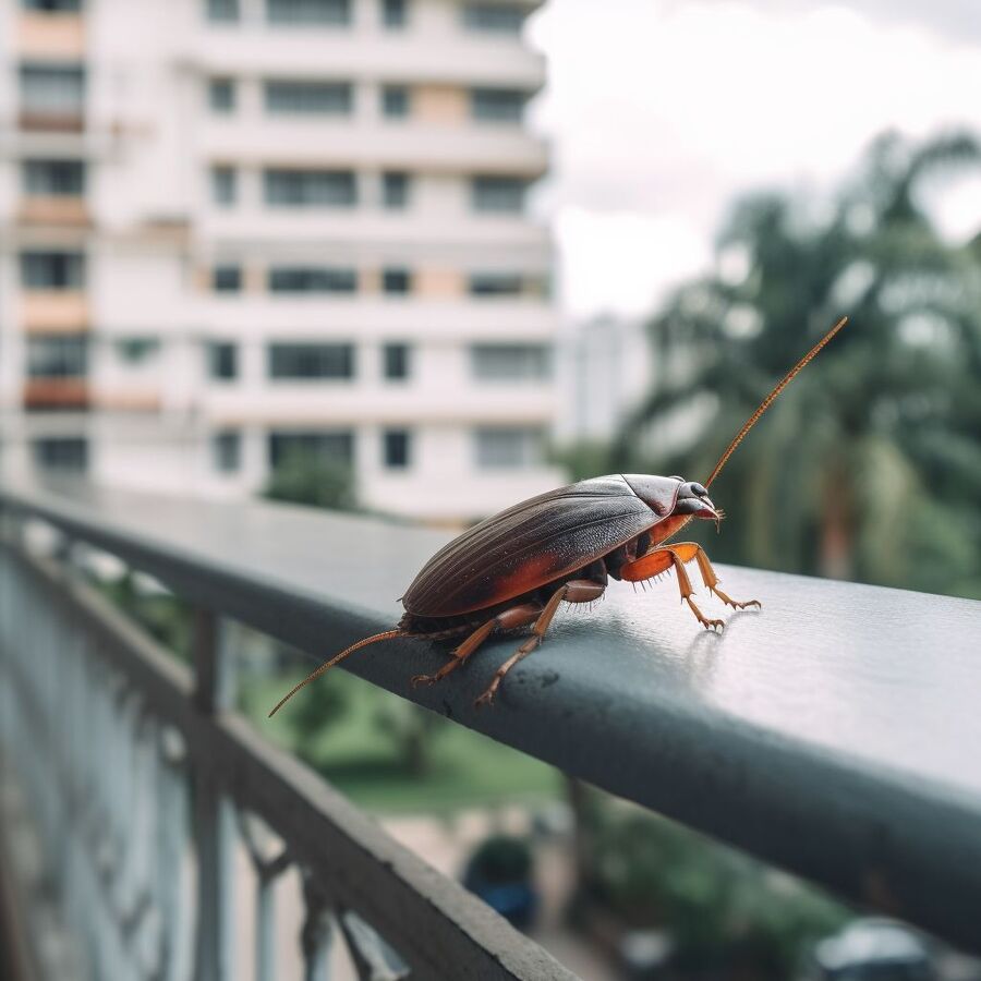 blatte et cafard dans la salle de bain