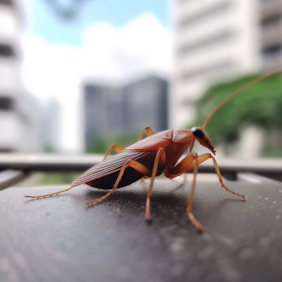 blatte et cafard dans la salle de bain