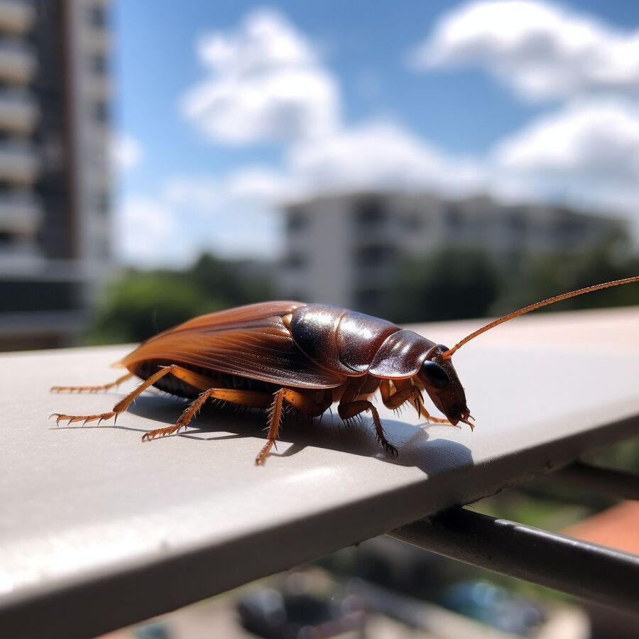 blatte et cafard dans la salle de bain