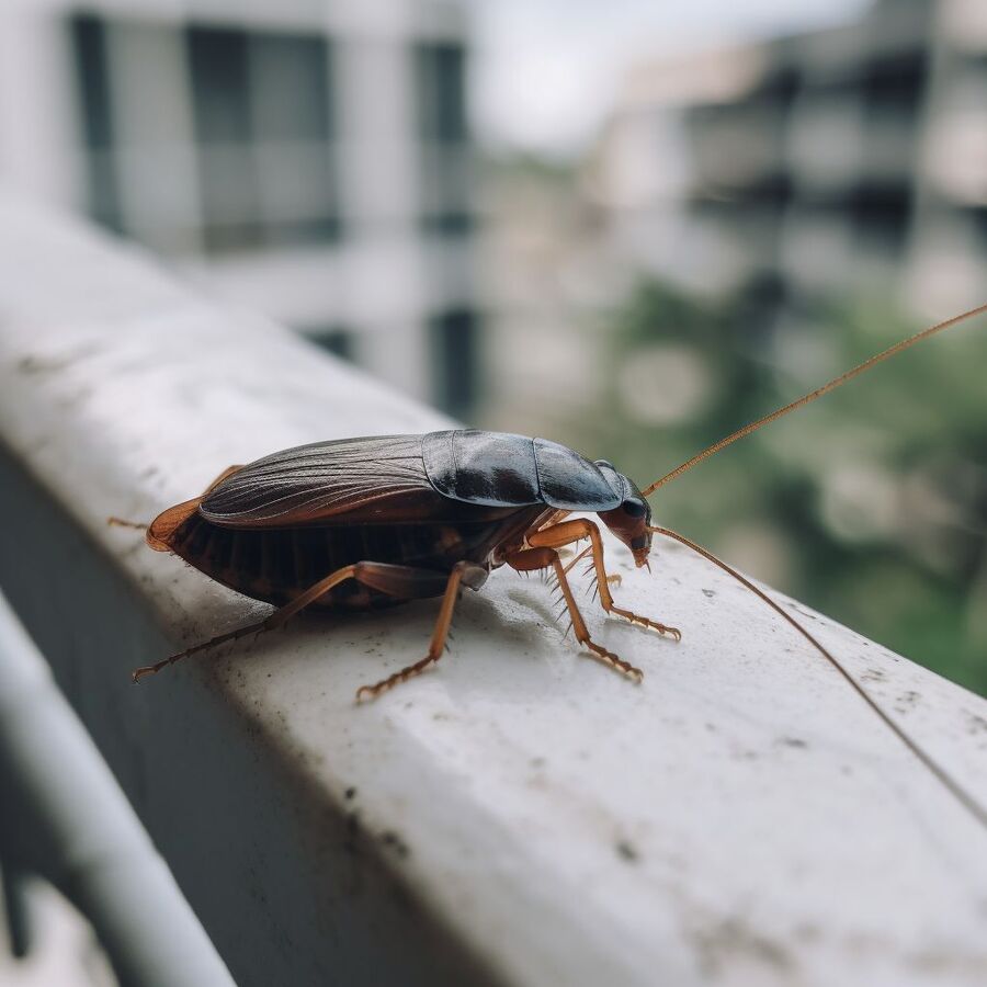 blatte et cafard dans la salle de bain