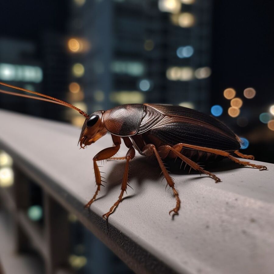 blatte et cafard dans la salle de bain