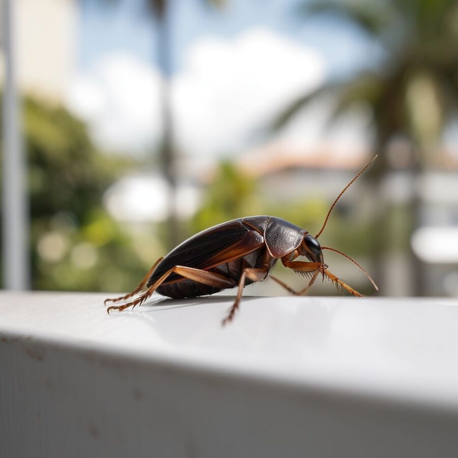 blatte et cafard dans la salle de bain