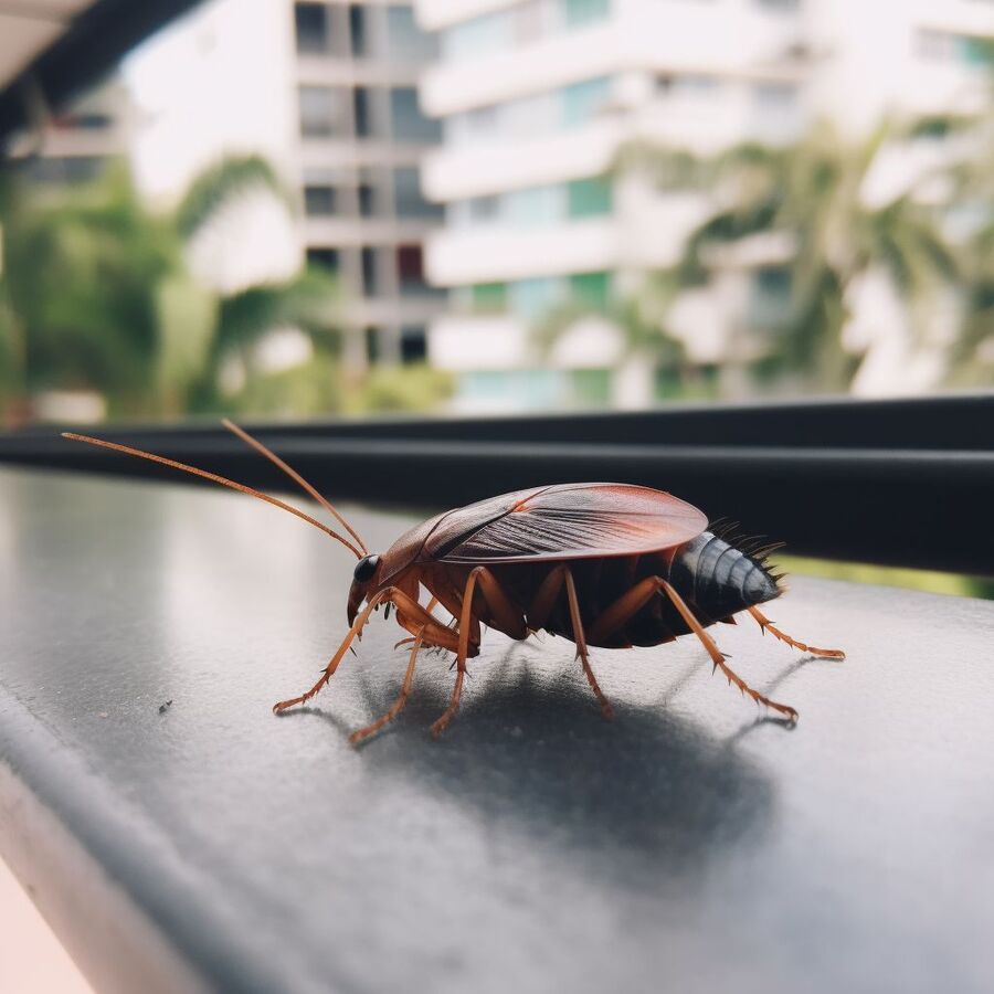 blatte et cafard dans la salle de bain