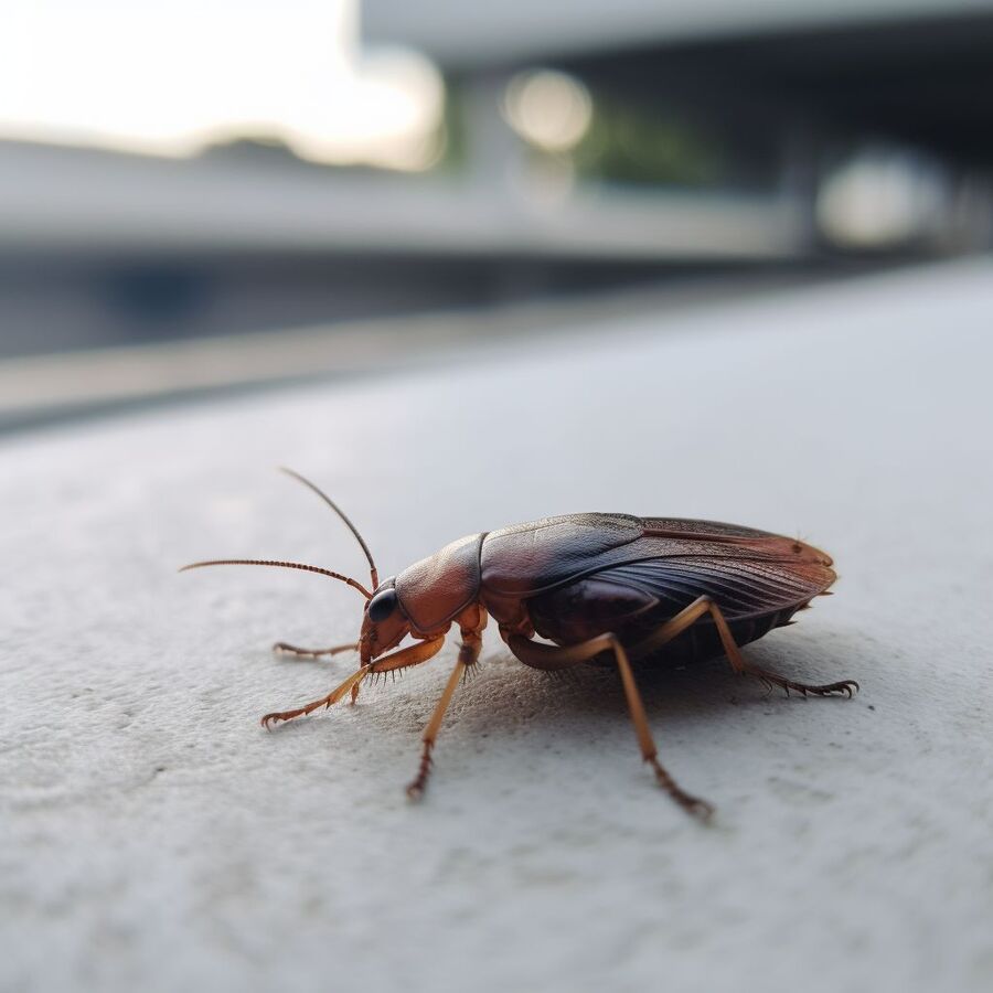 blatte et cafard dans la salle de bain