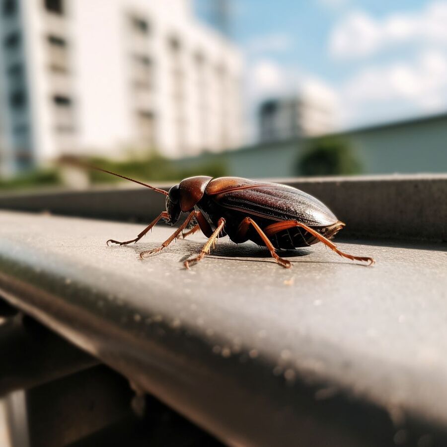 blatte et cafard dans la salle de bain