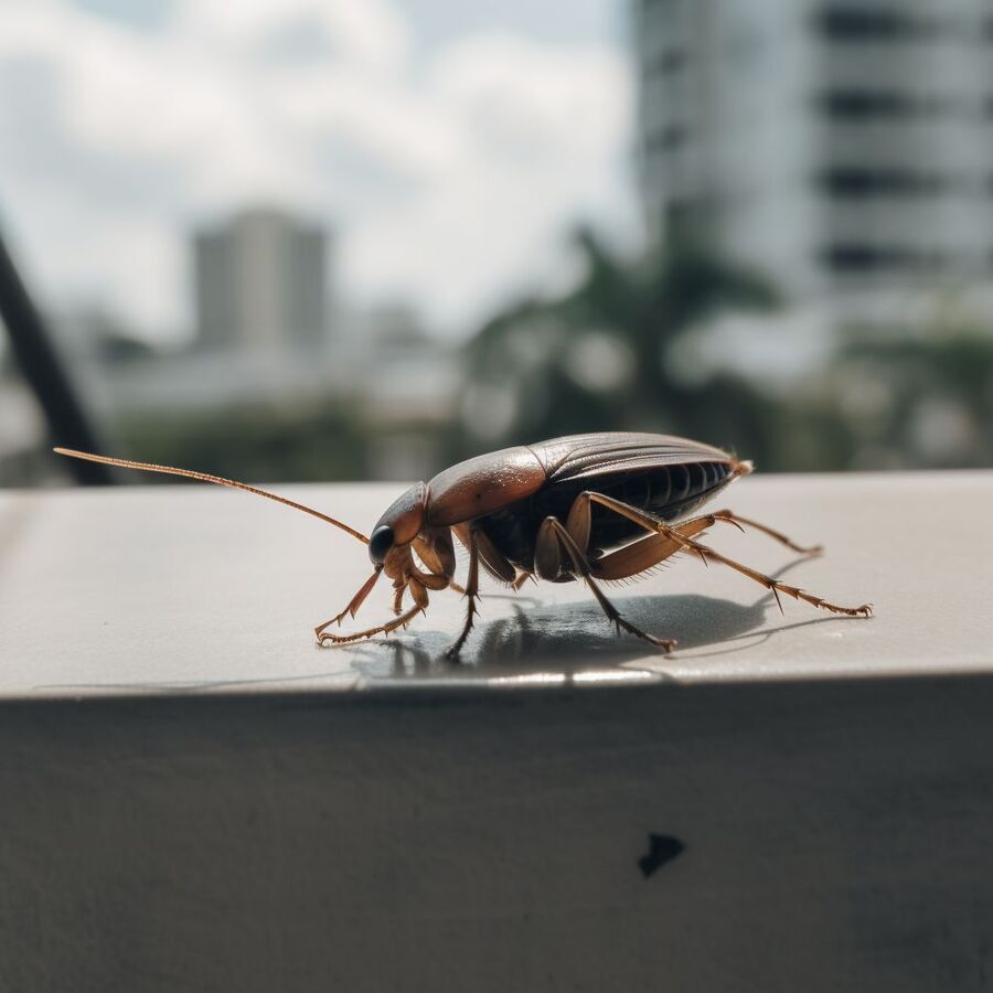 blatte et cafard dans la salle de bain