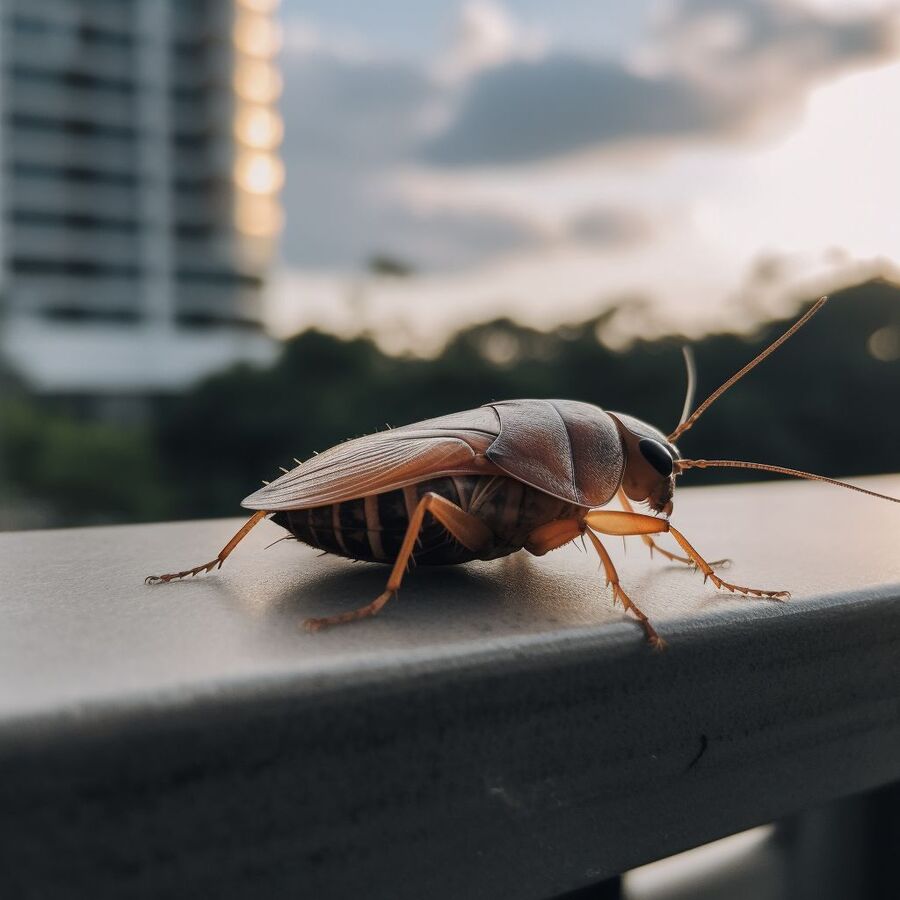 blatte et cafard dans la salle de bain