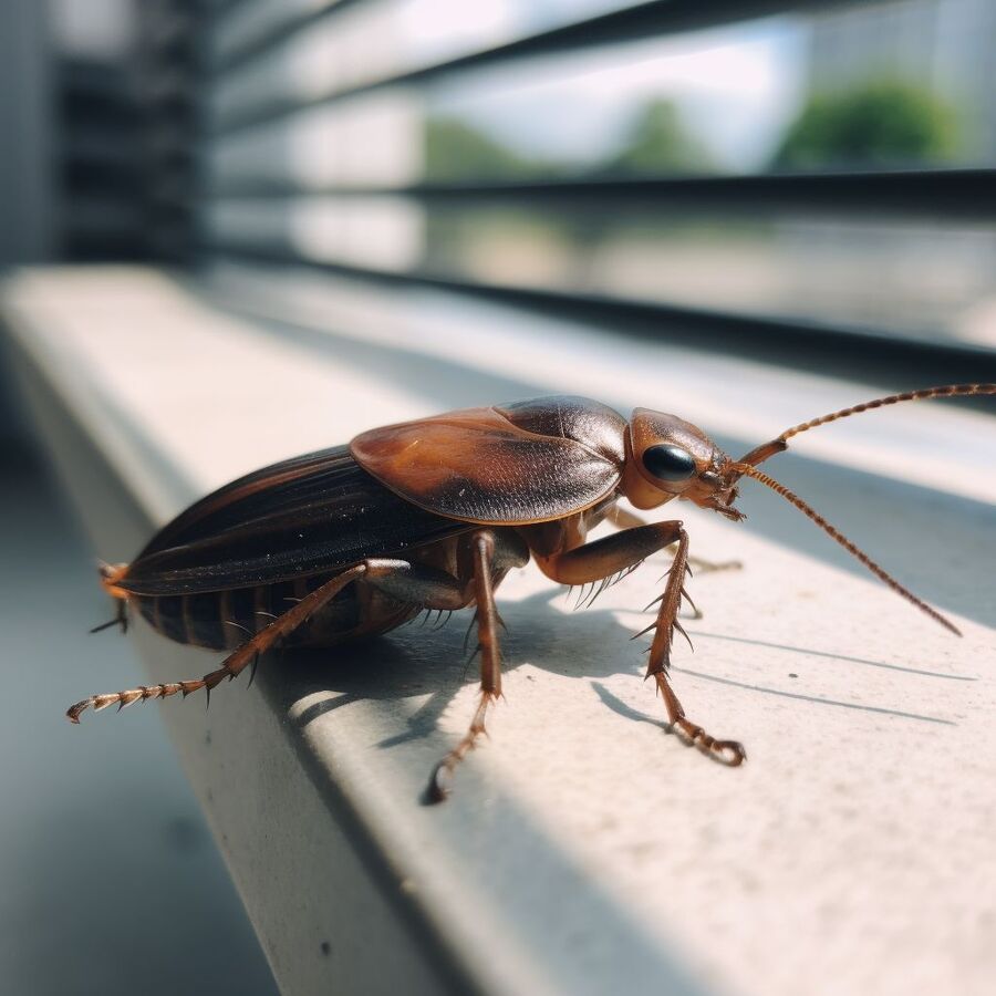 blatte et cafard dans la salle de bain