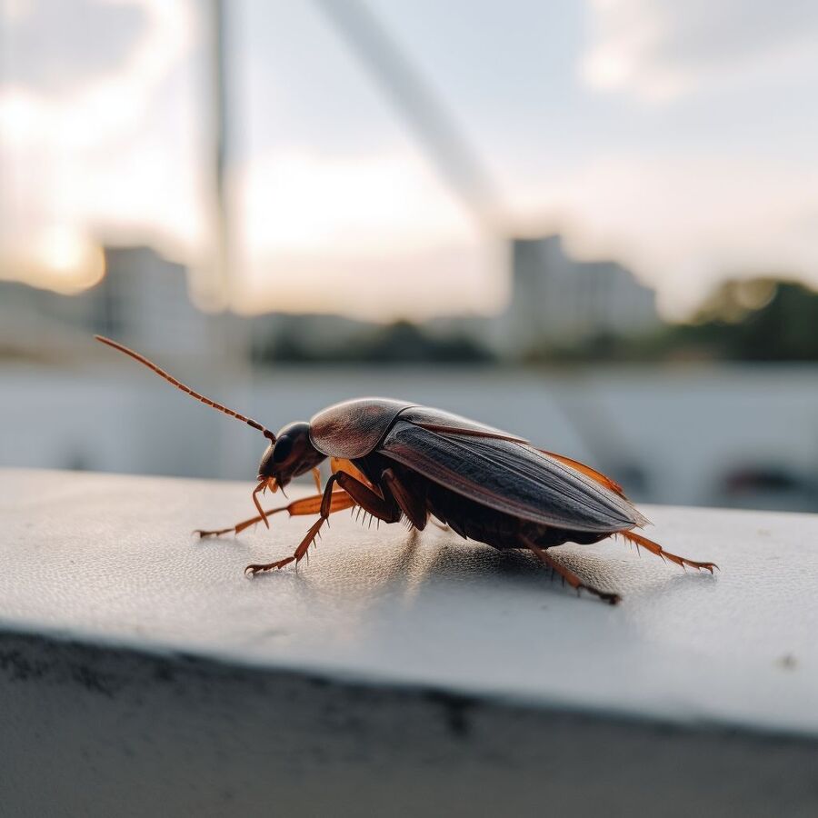 blatte et cafard dans la salle de bain