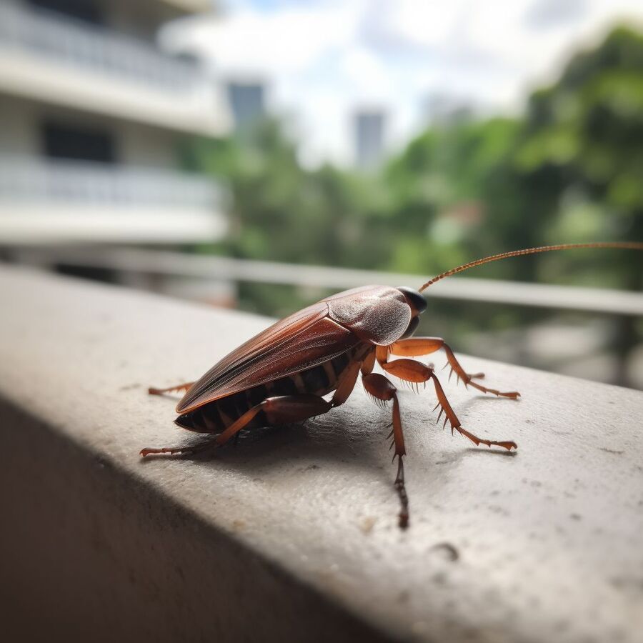 blatte et cafard dans la salle de bain