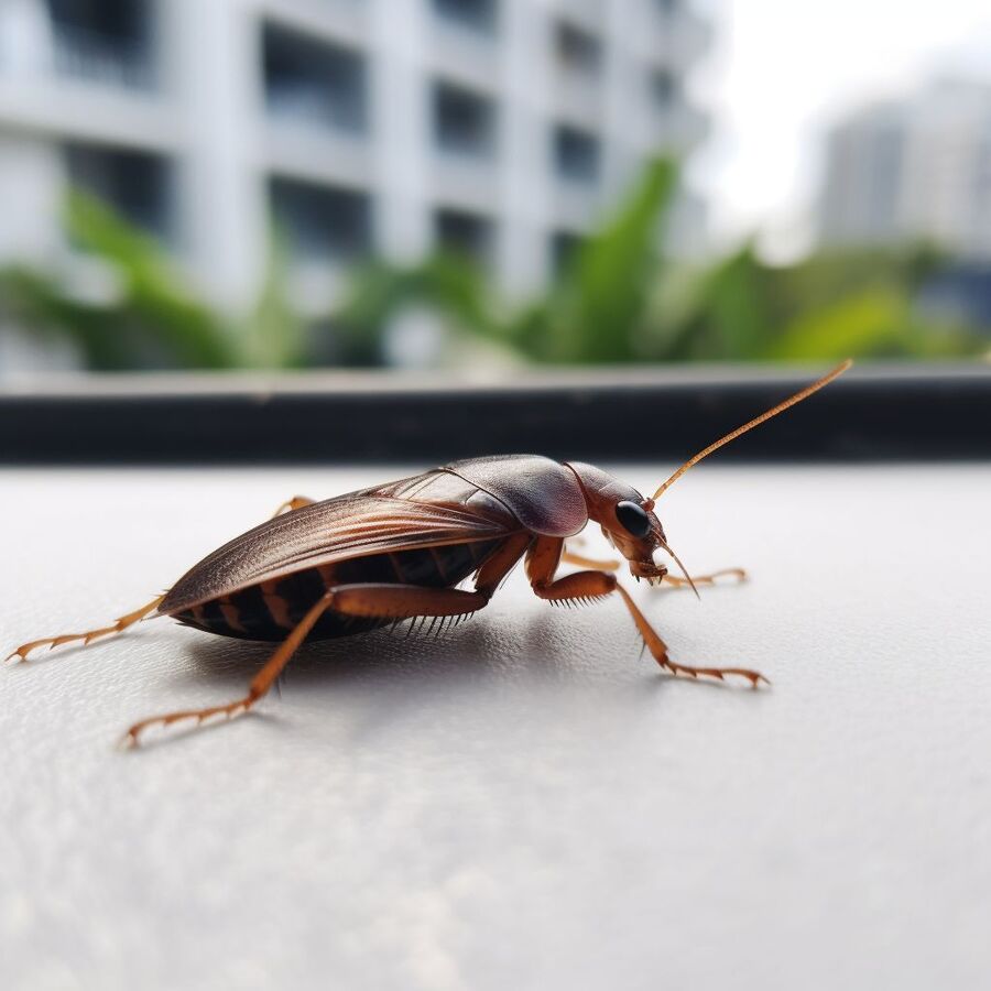 blatte et cafard dans la salle de bain