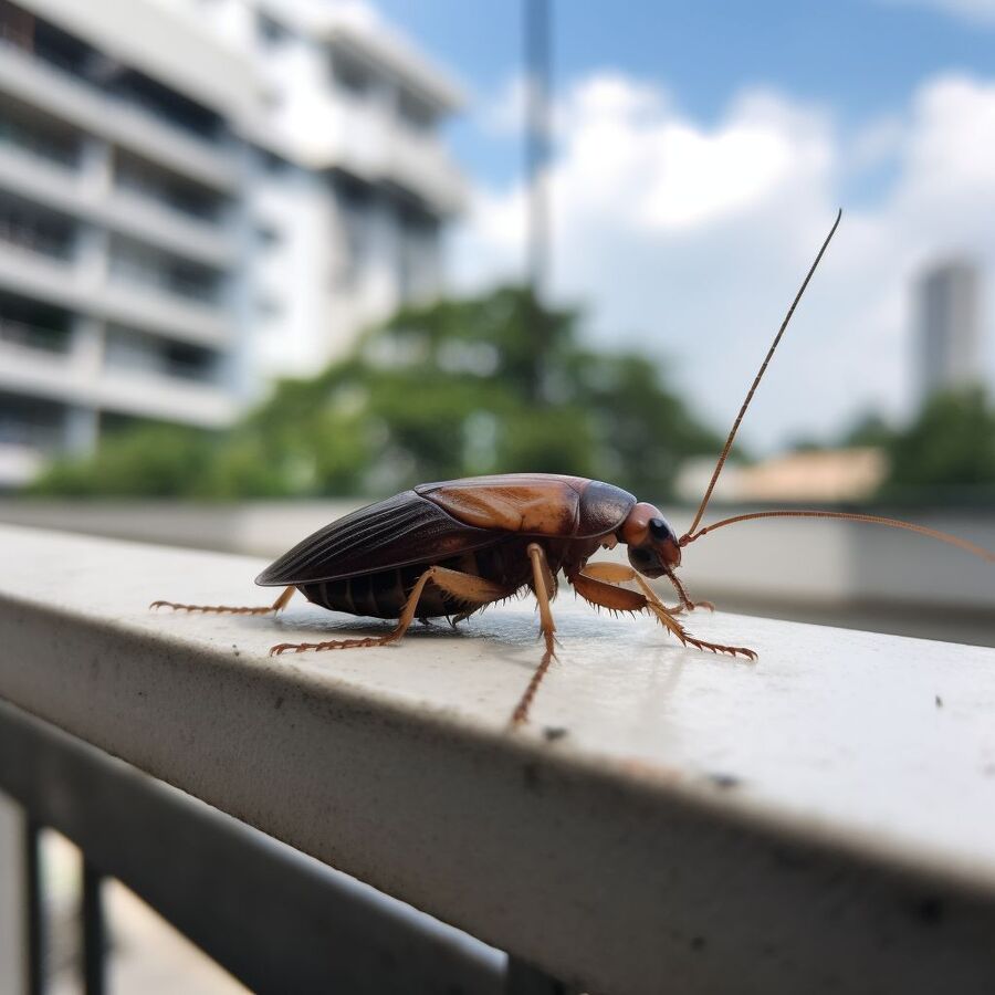 blatte et cafard dans la salle de bain
