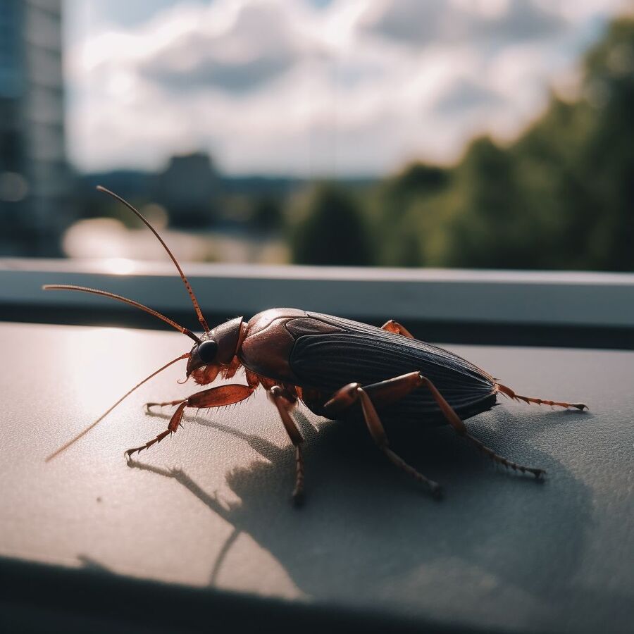 blatte et cafard dans la salle de bain