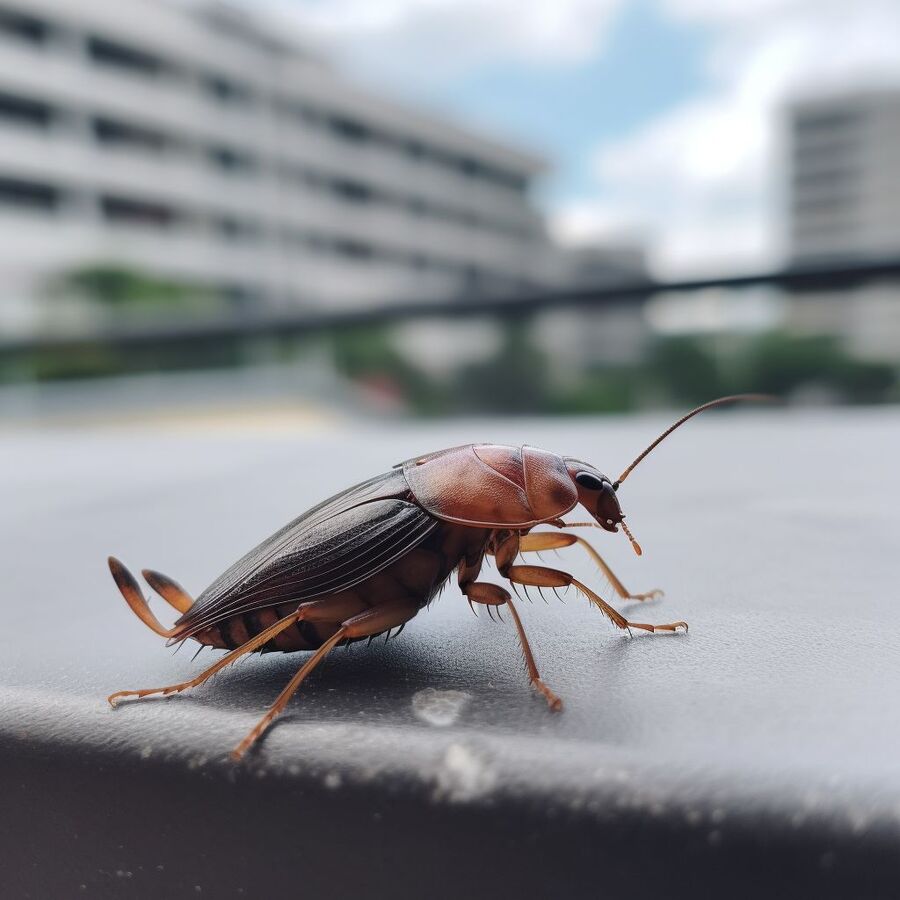 blatte et cafard dans la salle de bain