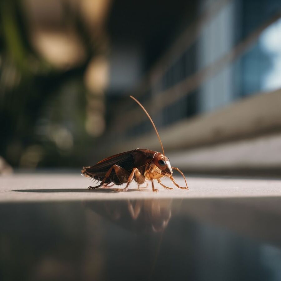 blatte et cafard dans la salle de bain