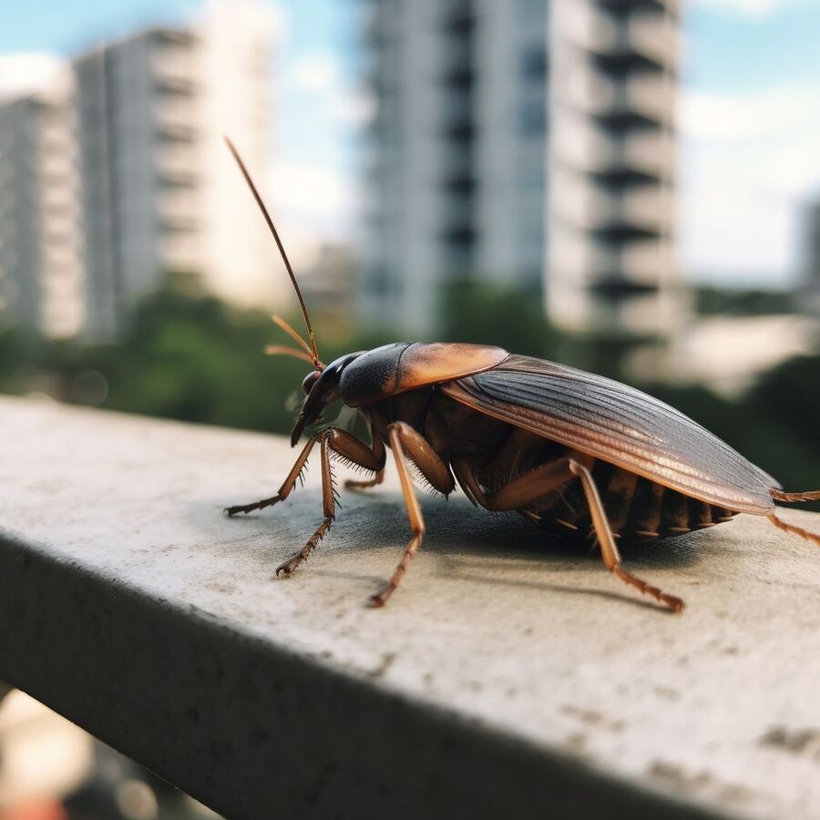 blatte et cafard dans la salle de bain