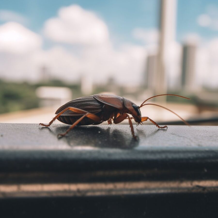blatte et cafard dans la salle de bain