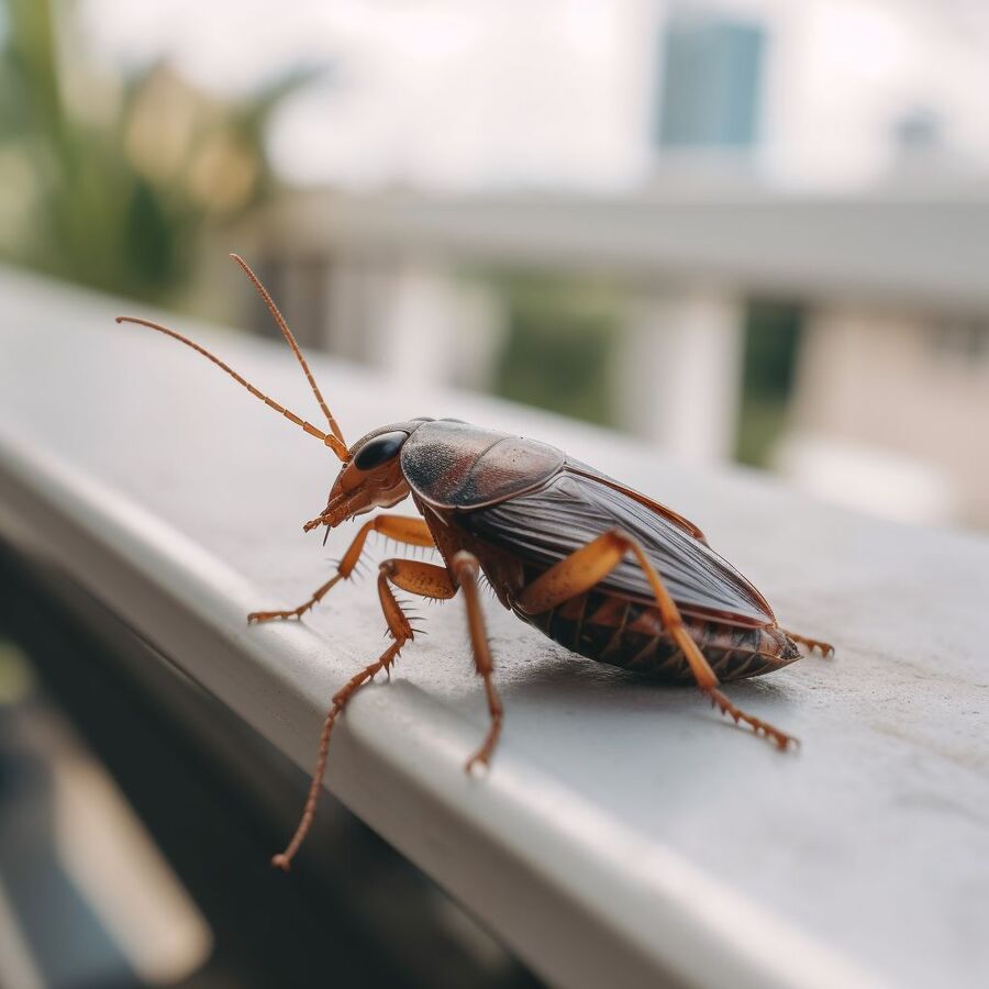 blatte et cafard dans la salle de bain
