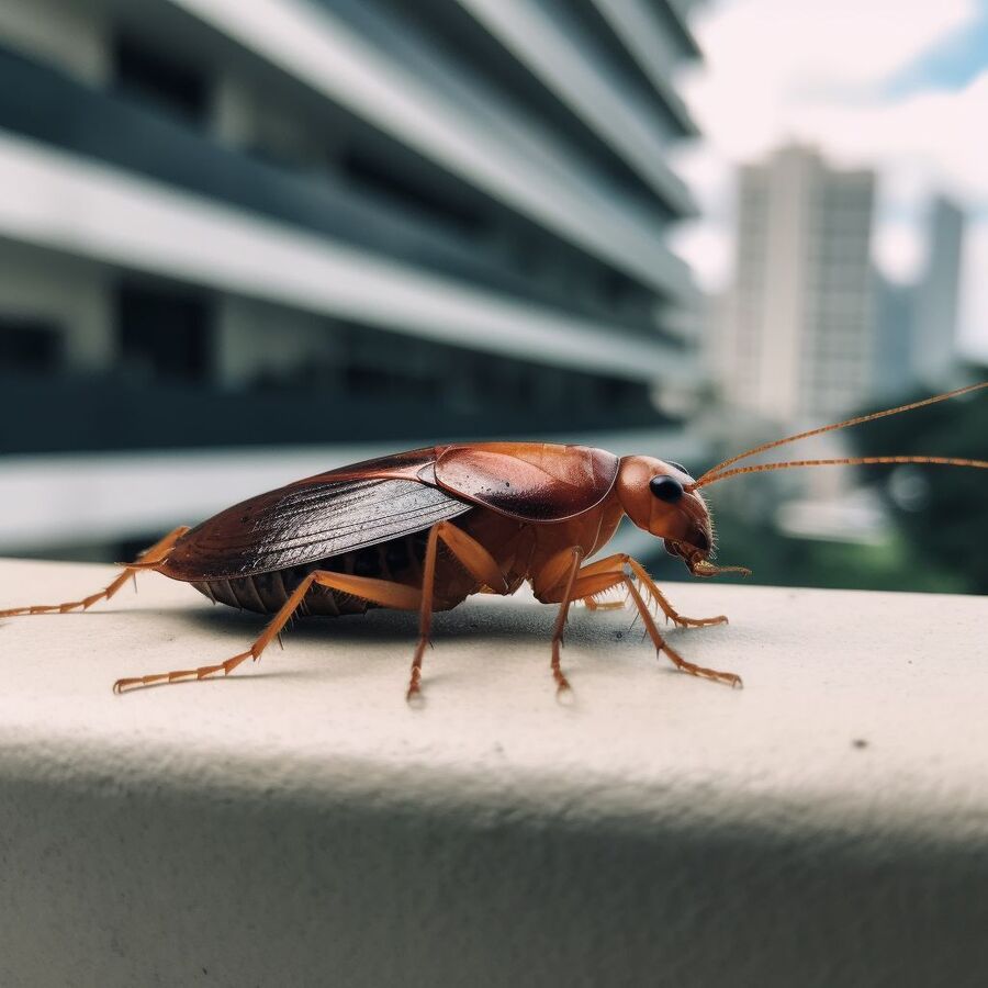 blatte et cafard dans la salle de bain