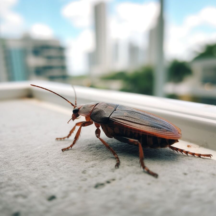 blatte et cafard dans la salle de bain