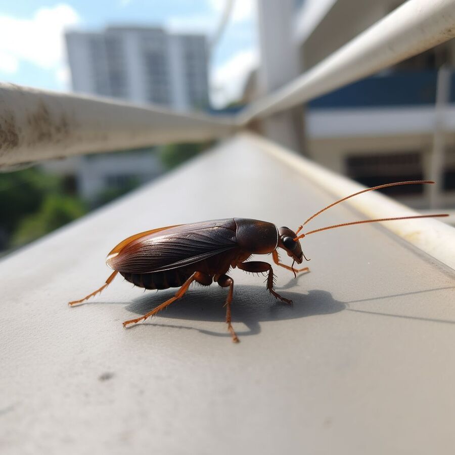 blatte et cafard dans la salle de bain