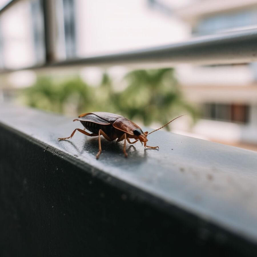 blatte et cafard dans la salle de bain