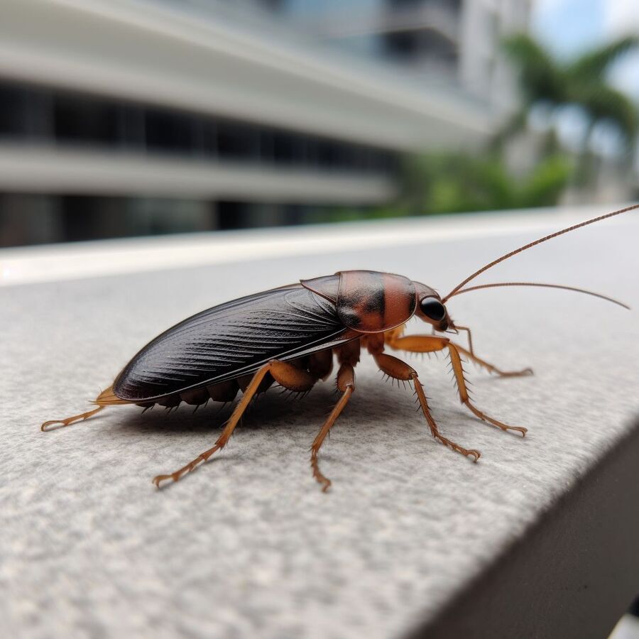 blatte et cafard dans la salle de bain