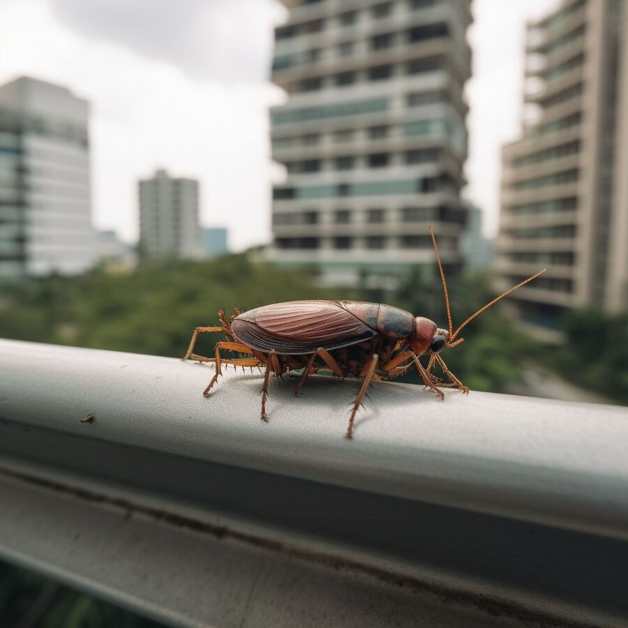 blatte et cafard dans la salle de bain
