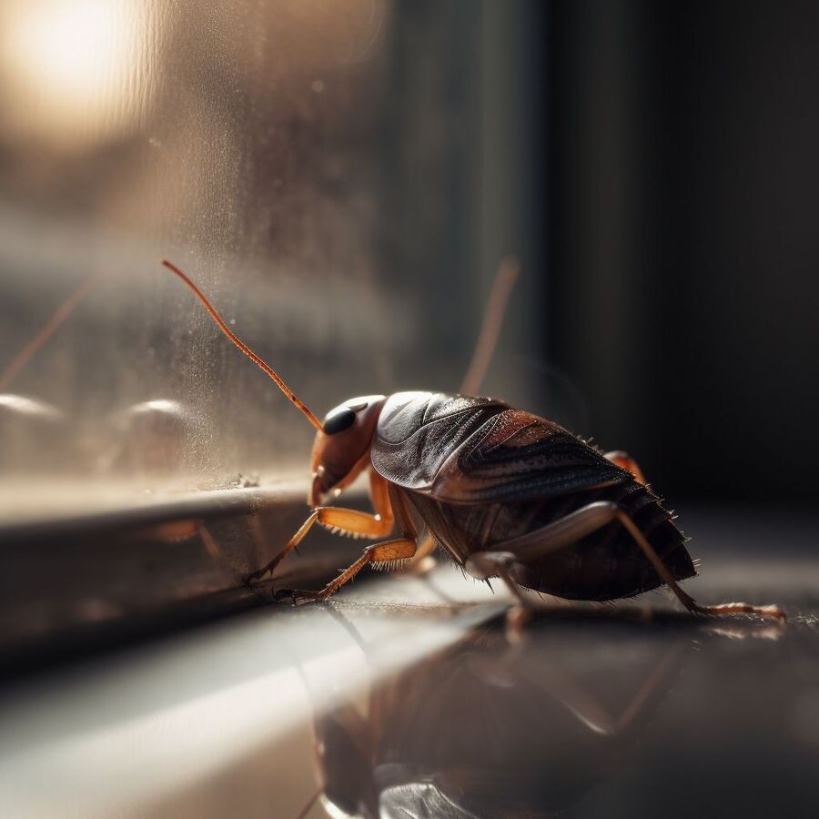 blatte et cafard dans la salle de bain