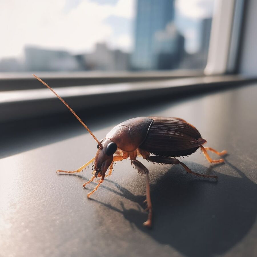 blatte et cafard dans la salle de bain