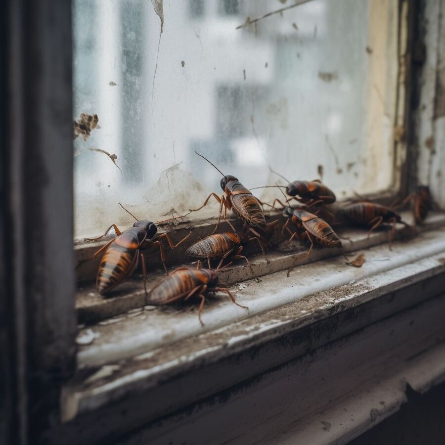 blatte et cafard dans la salle de bain